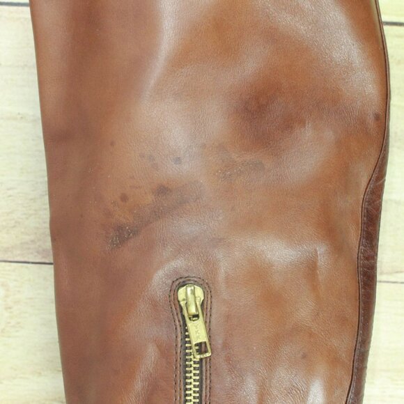 Coach Mysie Brown Tall Leather Knee High Riding Boots Shoes Pull On Size 8 - Picture 11 of 13